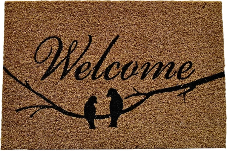 Kókuszrost és PVC lábtörlő 40 × 60 cm Welcome