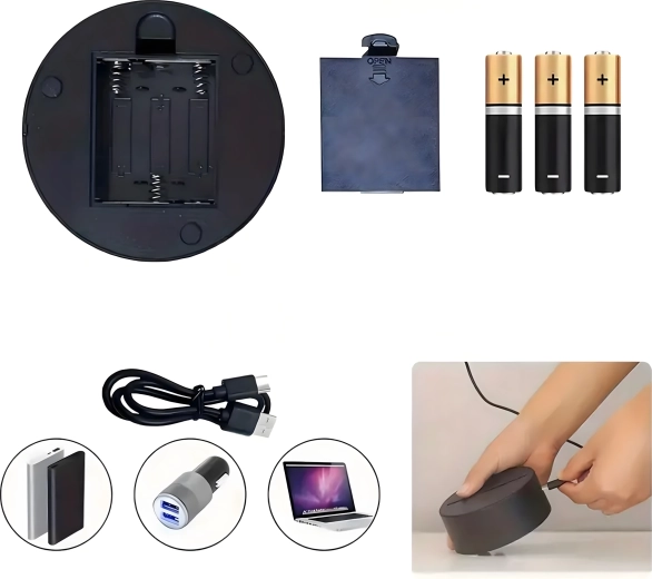 USB és elemes tápellátás