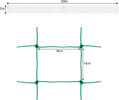 Nagy felület 2 × 20 m a dús növényállományhoz