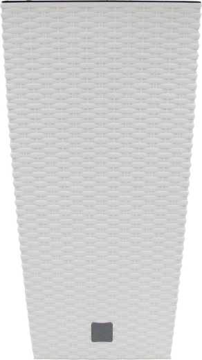 Műanyag Rato Square virágcserép 26,5 × 26,5 × 50 cm, fehér