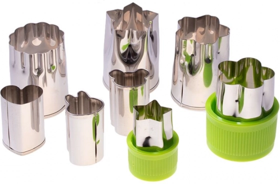 8 darabos gyümölcs- és zöldségkivágó készlet