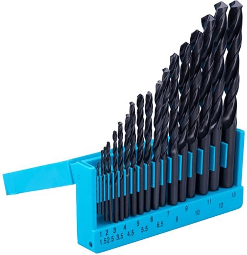 HSS fémfúró készlet 1,0–13,0 mm, 19 részes