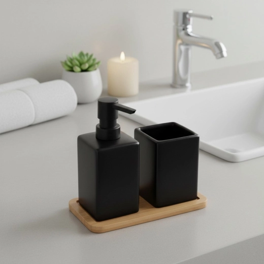 Stílusos rend a mosdónál