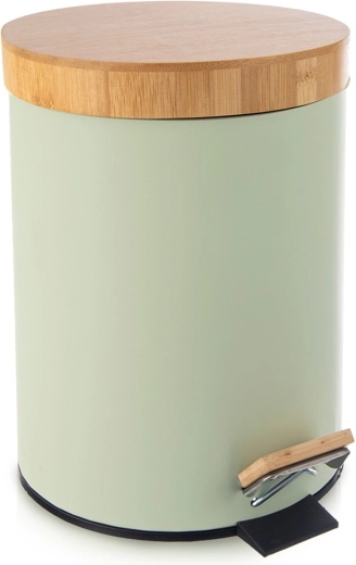 Fém pedálos szemetes Greenish 5 l, zöld