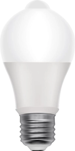 RETLUX E27 LED izzó PIR- és szürkületérzékelővel, 8 W, meleg fehér