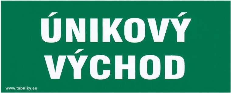 Öntapadó tábla Vészkijárat 210 × 87 mm