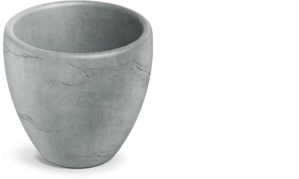 Cano virágtartó 40 cm beton szürke – modern műanyag virágtartó beltérre és kültérre