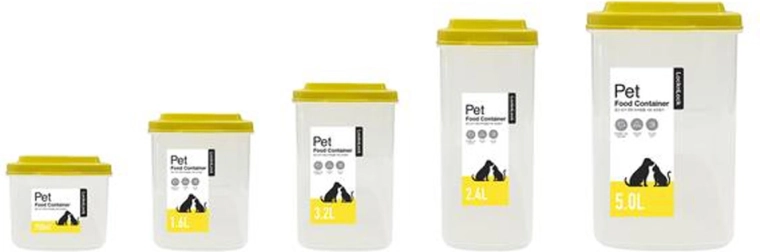 LOCK PET, 5 db légmentes tárolódoboz száraztápra