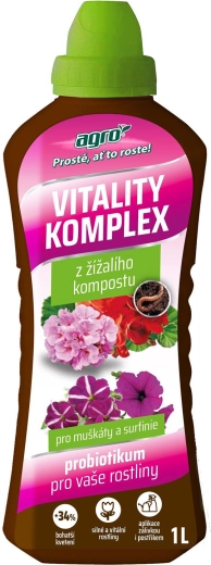 Agro Vitality Komplex muskátlik és szurfíniák számára – probiotikum 1 l