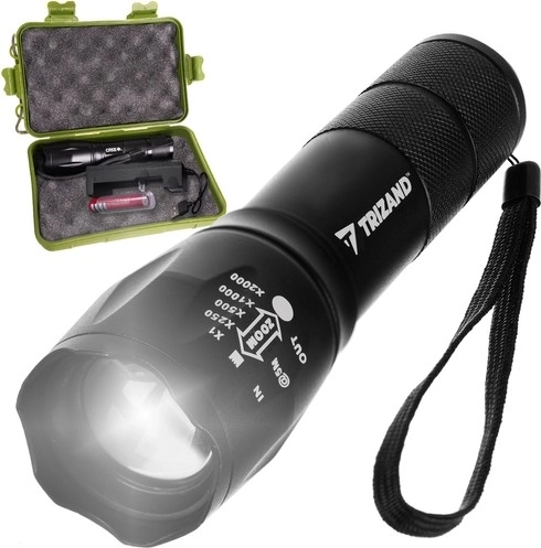 Taktikai CREE LED T6 zseblámpa USB-töltéssel