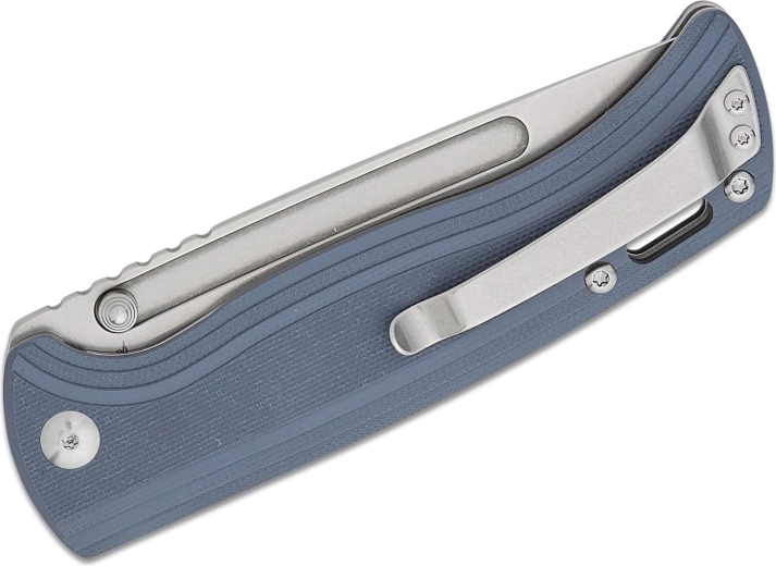 Ergonomikus szürke G10 zsebklippel