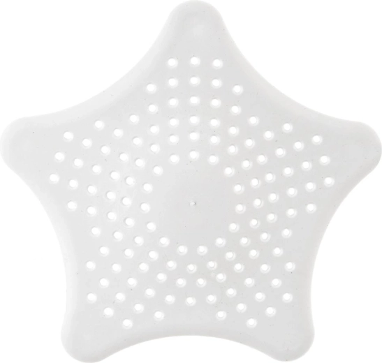 Mosogató szűrő tapadókorongokkal 16 cm – csillag, fehér
