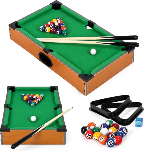 ECOTOYS gyermek mini biliárdasztal 50 × 30 cm
