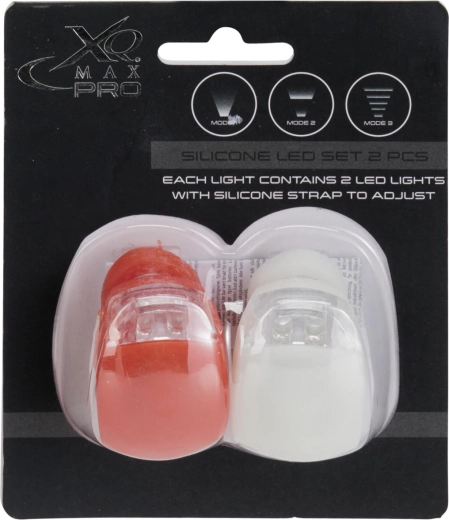 Silikon LED lámpa 3 móddal (piros és fehér) – 2 db-os készlet