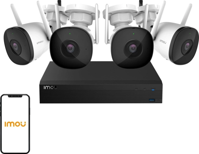 IMOU kit-pro Wi‑Fi kamerarendszer 4× Bullet 2C kamerával és NVR-rel 1 TB-os tárhellyel