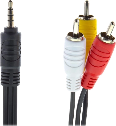 Sencor AV-kábel 3,5 mm-es jack csatlakozóról 3× RCA-ra, 1,5 m