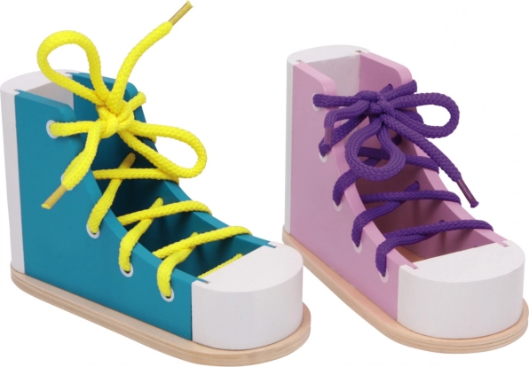 Small Foot fűzőcske játék – fa cipők, 2 db
