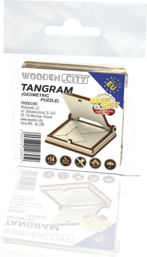 Fa 3D rejtvények – geometrikus készlet WOODEN CITY