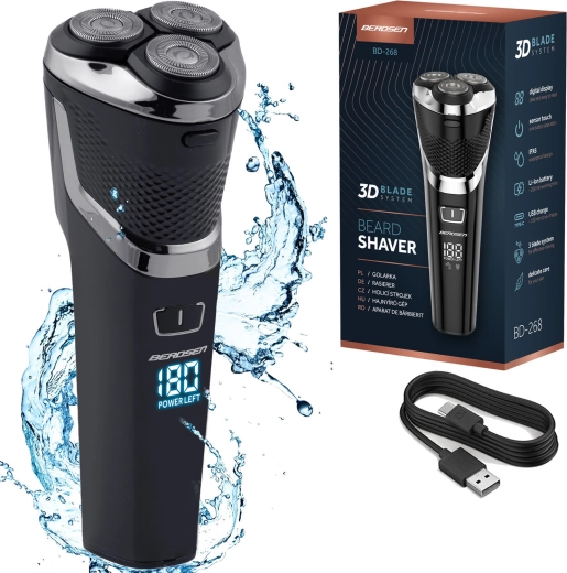 Elektromos forgókéses borotva BERDSEN fekete