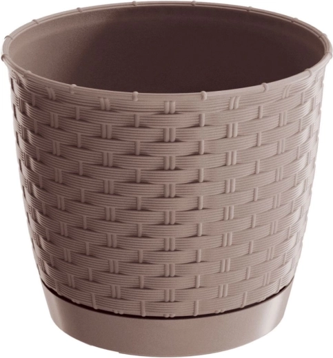 Ratolla Round virágcserép 25 cm mokka, alátéttel