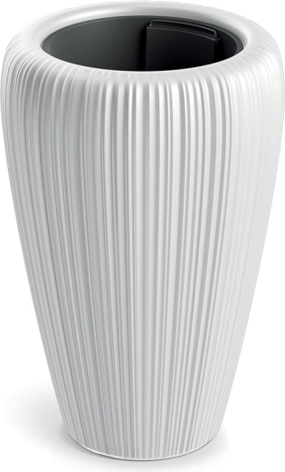 OROBO fehér virágcserép 39,5 cm - 1 db