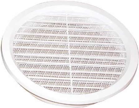Műanyag szellőzőrács hálóval, 125 mm átmérő – Fehér