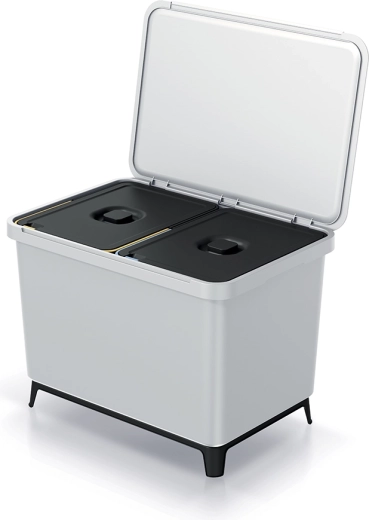 Systema 2×23 l szelektív hulladékgyűjtő, hamuszürke