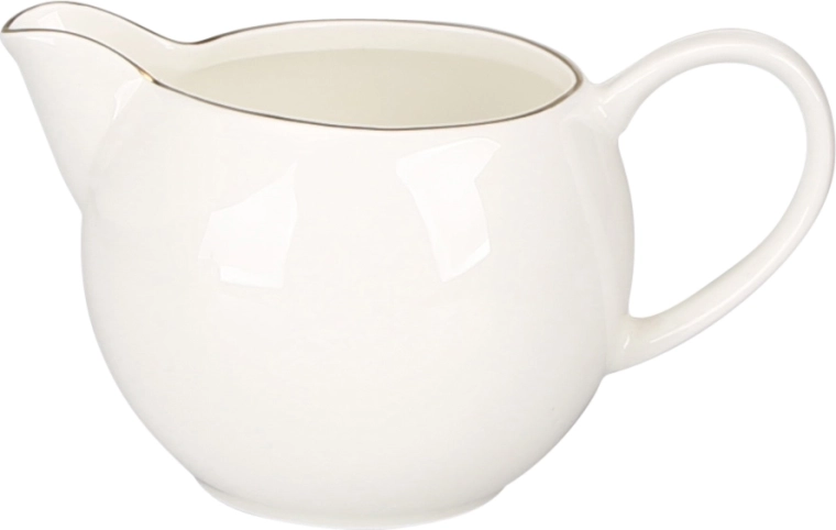 Bella arany vonalas porcelán tejszínes kiöntő 380 ml, krém