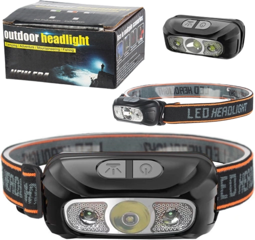 Vízálló LED fejlámpa, 6 világítási mód
