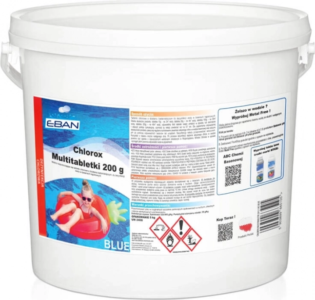 BLUE klór multitabletta 5 kg úszómedencékhez