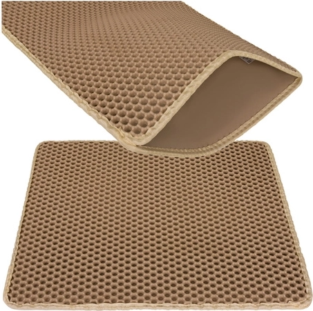 Purlov bézs, két rétegű alátét macskaalomhoz 60 × 45 cm