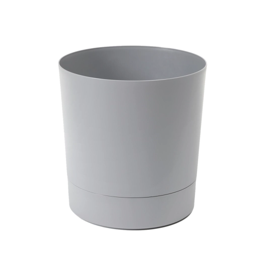 Aura virágcserép alátéttel, 22,5 cm, szürke