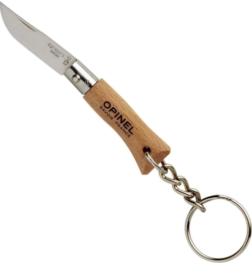 Opinel N°02 Inox kulcstartós zsebkés 3,5 cm, bükkfa