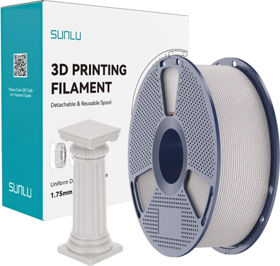 Sunlu PLA márvány hatású, nagy sebességű filament – világosszürke