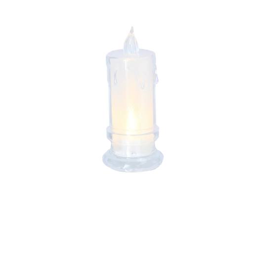 LED gyertya 10,5 cm, félig áttetsző, effektmix