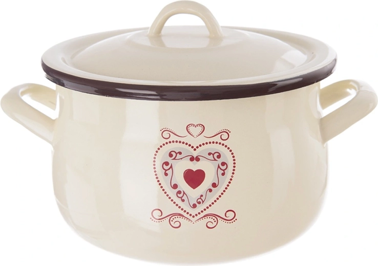 Tonca zománcozott lábas fedővel, 16 cm, 2,3 l