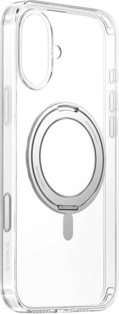 Baseus SkyRing 360° mágneses tok támasztékkal iPhone 16-hoz, átlátszó