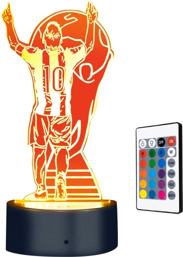 Lionel Messi Champion 3D éjjeli lámpa