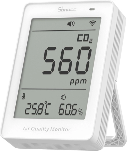 Sonoff AirGuard CO2 – Wi‑Fi LCD levegőminőség‑mérő