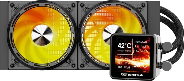 Két 120 mm-es PWM ventilátor ARGB-vel