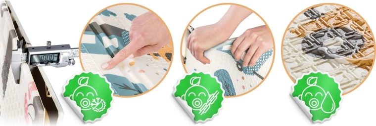 1 cm vastagság a puha esésekhez és a biztos lépésekhez