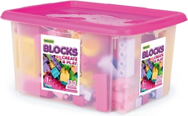 Építőkészlet 132 db tárolódobozban gyerekeknek