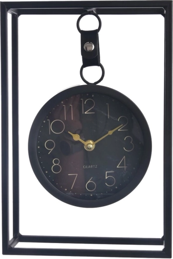 Fekete fém asztali óra 31 cm