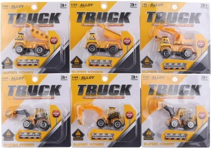 Fém építőipari autó 9 cm