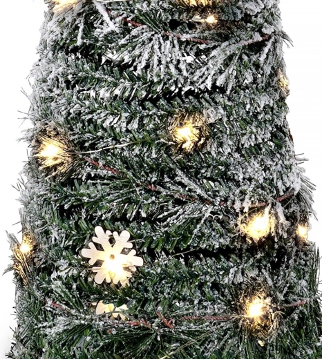 Meleg fényű 40 LED időzítő funkcióval