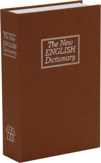 Barna könyvtrezor 240 × 155 × 55 mm