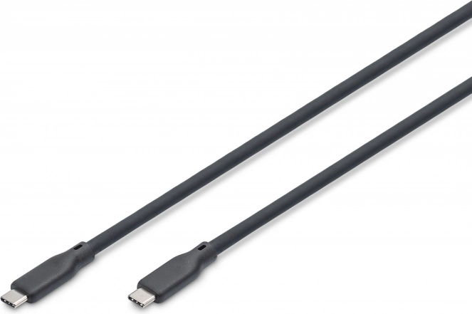 Szilikon USB-C a USB-C kábel 2m, USB 3.2 Gen2 4K 100W, fekete