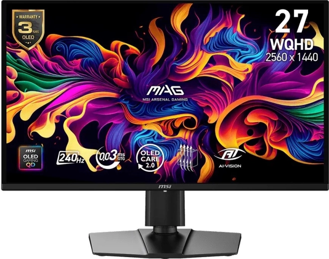 MSI MAG 27 QD‑OLED WQHD 240 Hz gamer monitor