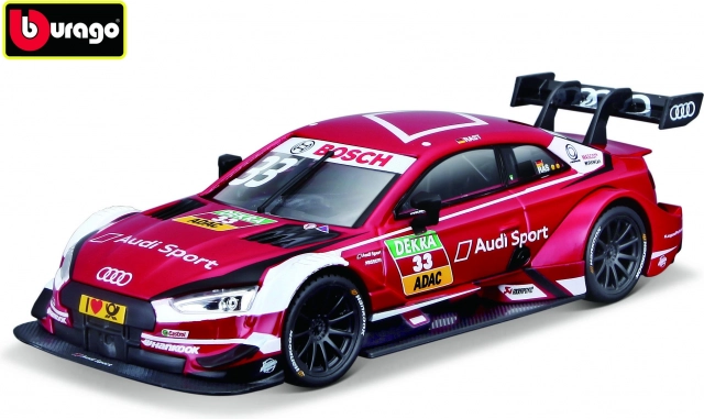 Bburago Race Audi Sport RS 5 DTM 2018 René Rast 1:32 piros modell
