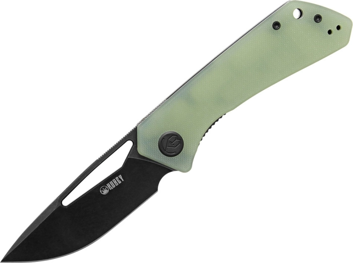 Kubey Thalia Black Jade zsebkés 8,3 cm, világoszöld G10 csipesszel
